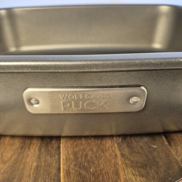 Wolfgang Puck 16" Turkey Roaster Roasting Grey Non-Stick Pan 16 x12 - Picture 2 of 10